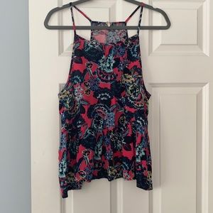 Roxy floral racer back tank Large
